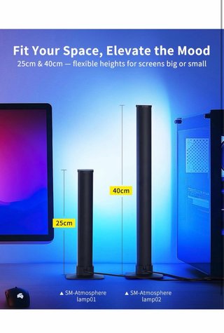 Barre LED RGB Smart per TV e Gaming 25cm
