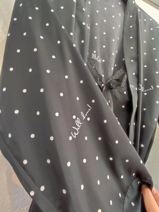 Conjunto Bata y Camisón Lunares