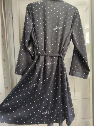 Conjunto Bata y Camisón Lunares