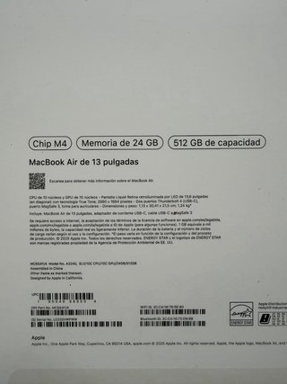 MacBook Air M4 13” | 24 GB RAM | 512 GB SSD