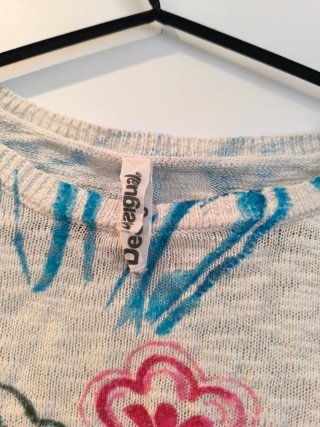 Jersey de punto multicolor con estampado