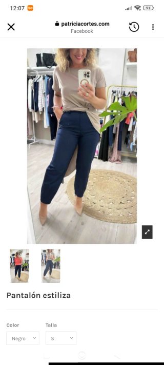 Pantalón Talla Única (S-XL) Negro