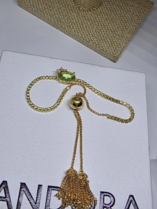 Pulsera Pandora herbario Piedra Verde