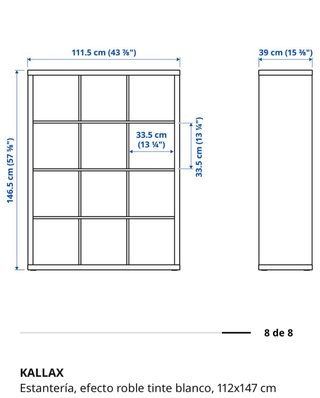 Estantería Kallax 3x4 marrón