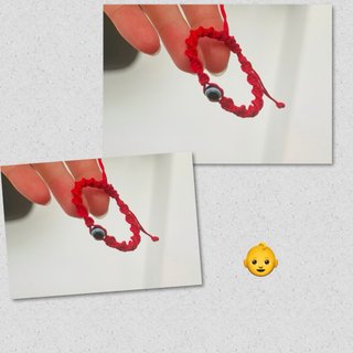 2 Pulseras Rojas para Bebé con Ojo Turco