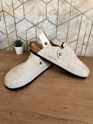 Zuecos Birkenstock Beige
