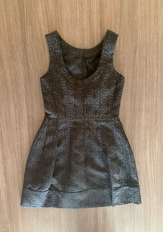 Vestido corto Blanco negro y gris