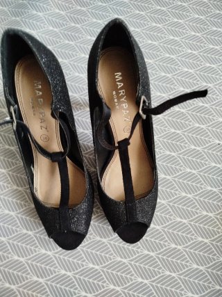 Sandalias Mary Paz Talla 38 Glitter