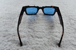 Gafas de sol vintage rocker cuadradas azules