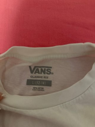 Camiseta Vans Blanca Logo Off The Wall