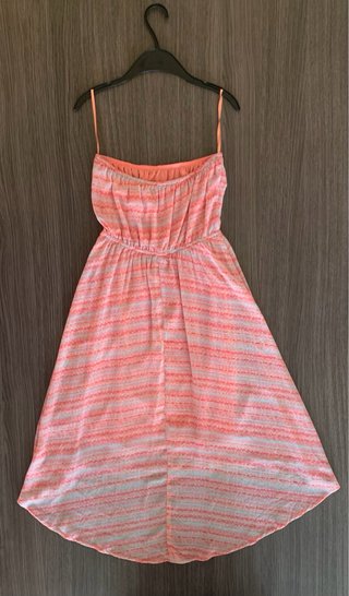 Vestido Bershka Y2K Naranja y Rosa