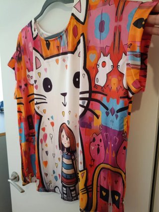 Camiseta Lycra Fría Estampada Gatos