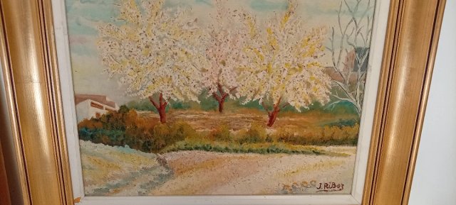 CUADRO EN OLEO FIRMADO POR EL PINTOR J.RIBA