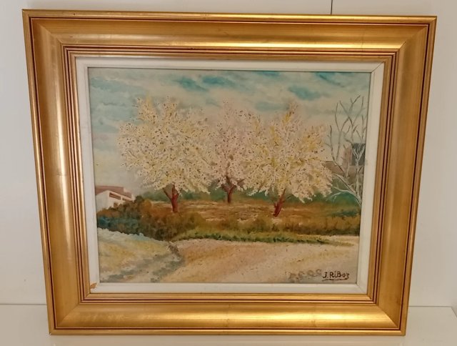 CUADRO EN OLEO FIRMADO POR EL PINTOR J.RIBA