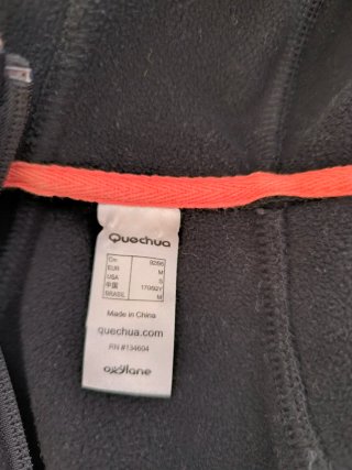 Chaqueta deportiva Quechua negra mujer