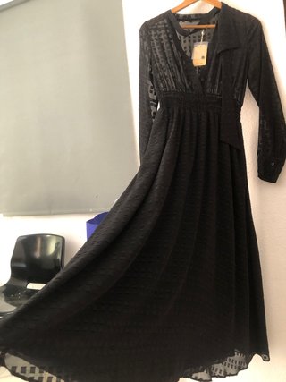 Vestido Negro Largo Salsa Jeans