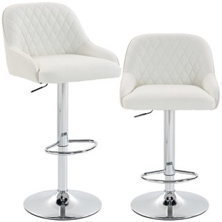 Conjunto de 2 Taburetes de Bar con Respaldo, Girat
