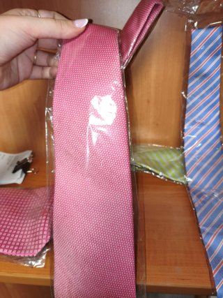 Corbatas de seda 100% (azul y rosa)