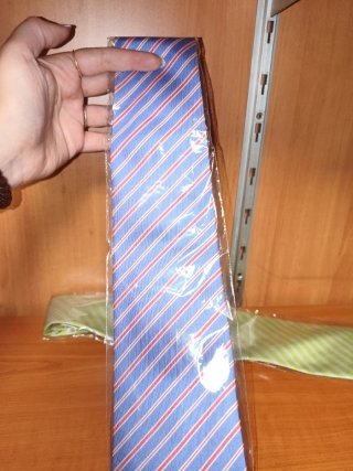 Corbatas de seda 100% (azul y rosa)