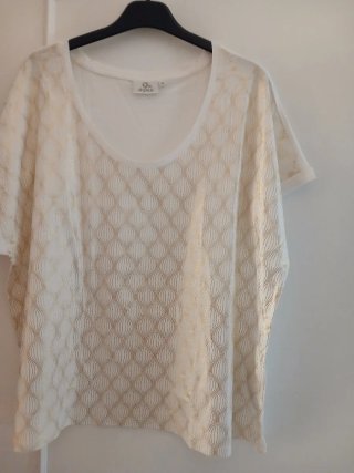 Completo donna elegante beige e bianco
