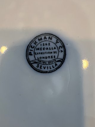 Platos Pickman Sevilla Porcelana Azul y Blanco
