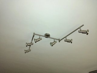 Lámpara de salón LED plateada