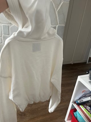 Sudadera con capucha Bershka blanca
