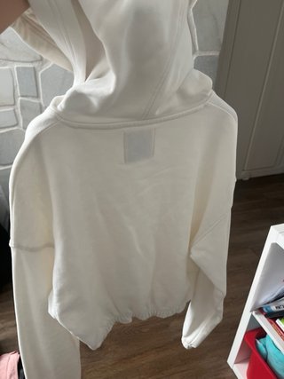 Sudadera con capucha Bershka blanca