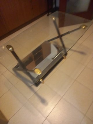 Mesa de centro elevable cristal y metal
