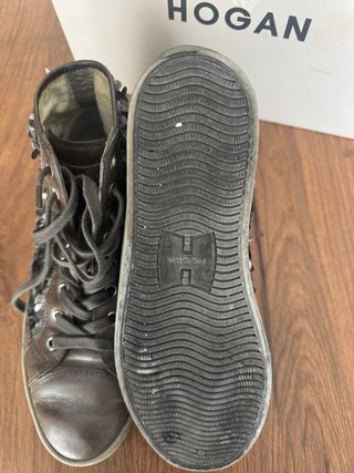 Hogan Sneakers Alte Marroni e Argento