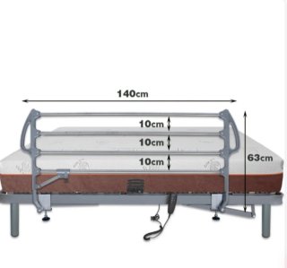 Barandillas de seguridad para cama (Iqda y drcha)