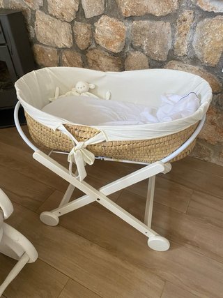 Moisés para bebé de mimbre