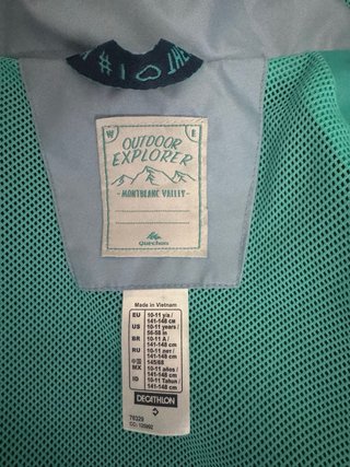 Chaqueta Quechua Azul talla 10 - 11