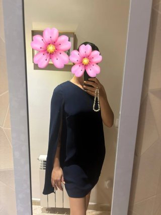 Vestido azul marino Mango Talla M