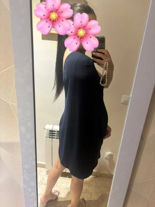 Vestido azul marino Mango Talla M