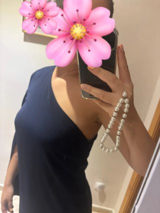 Vestido azul marino Mango Talla M