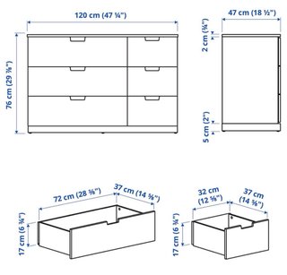 Cómoda Nordli Ikea Blanca