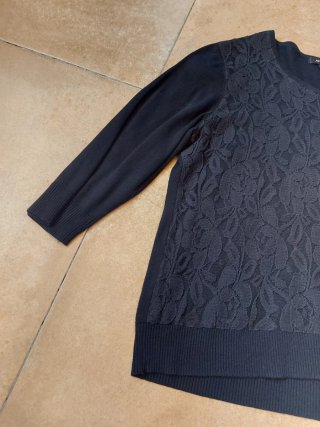 Jersey Antea Negro Talla 52 Encaje