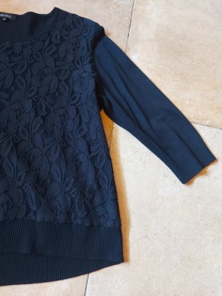 Jersey Antea Negro Talla 52 Encaje
