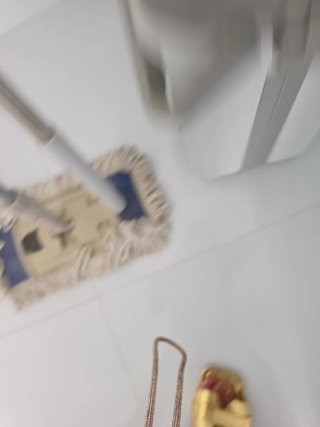 Cubo fregona con  palos y una mopa