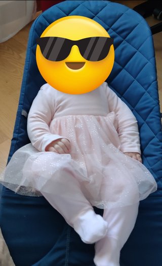 Hamaca Babybjorn Bliss color azul + Funda Verano