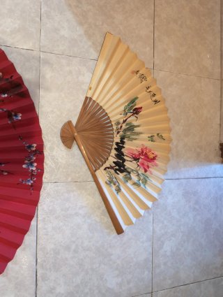 2 ventagli decorativi asiatici