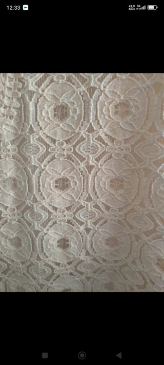 Vestido crudo encaje tipo crochet T..L/42