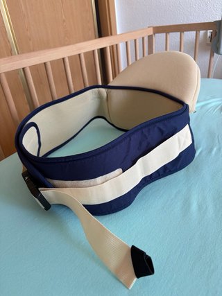 Portabebés ergonómico asiento azul y beige