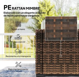 Conjunto Ratán 6 Piezas Exterior