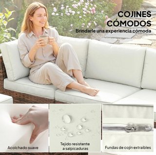 Conjunto Ratán 6 Piezas Exterior