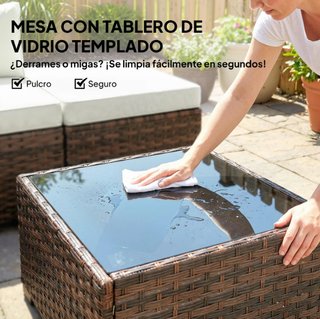 Conjunto Ratán 6 Piezas Exterior