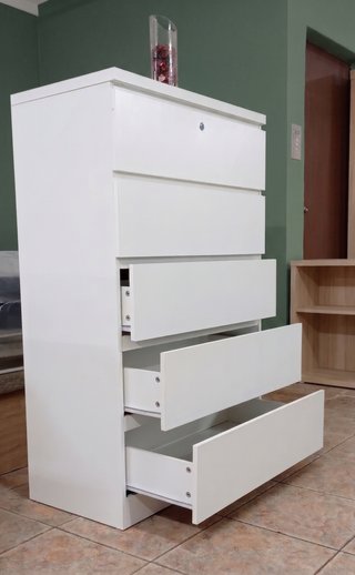 Cómoda blanca 5 cajones - ENVIO GRATIS