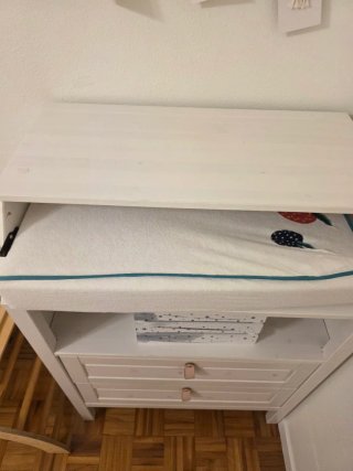 Cómoda cambiador blanco IKEA SUNDVIK 78x79x99cm