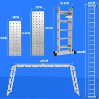 Escalera Multiusos Plegable Aluminio